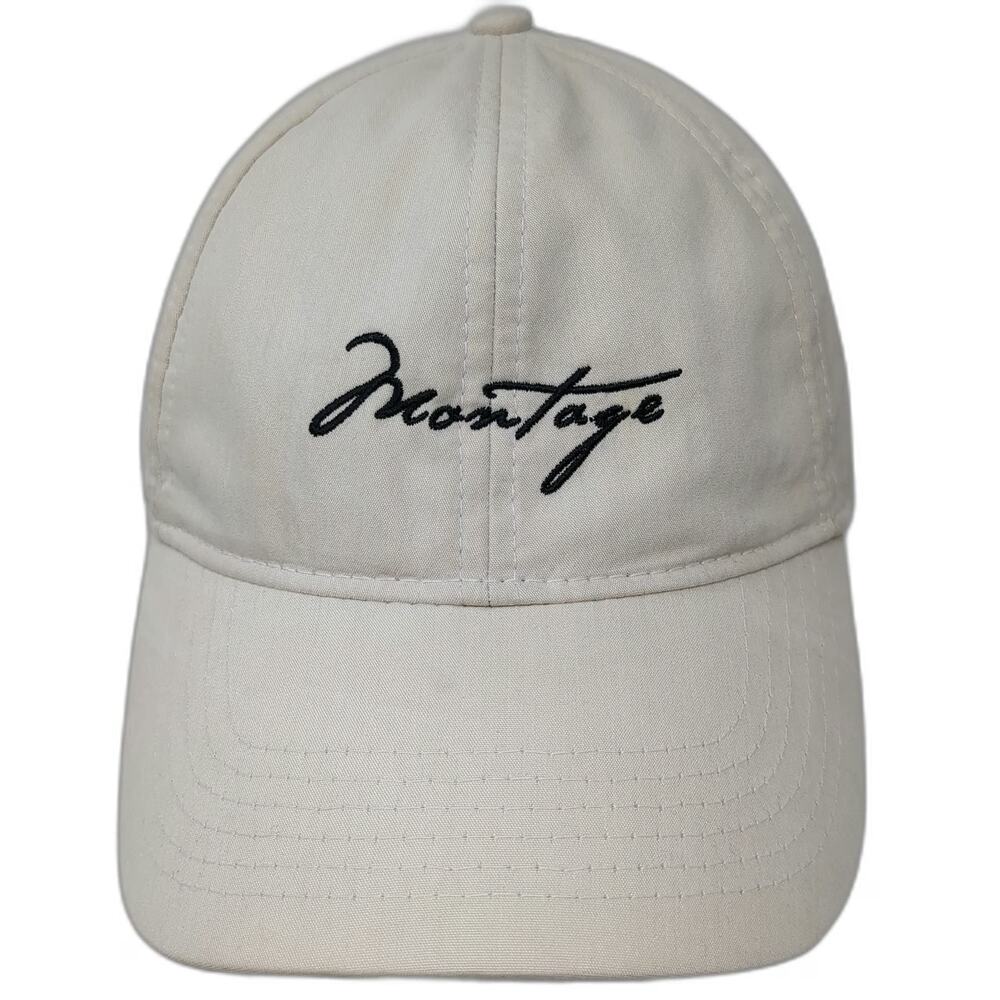 Ivory Montage Laguna Beach Script Baseball Cap Beige One Size Strapback Hat